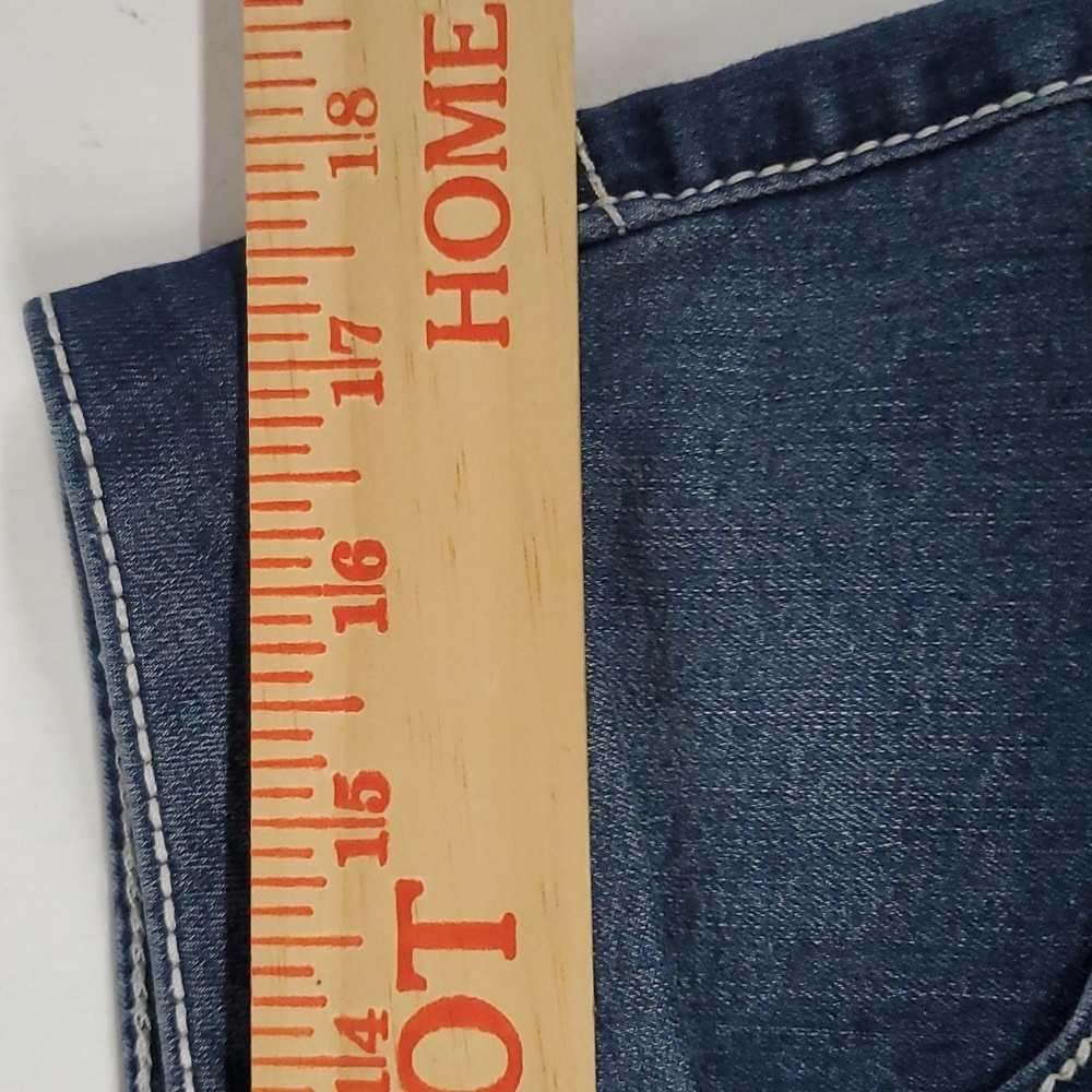 New Direction Weekend Blue Jean Shorts with Studs and Cuffed Leg - Picture 11 of 11